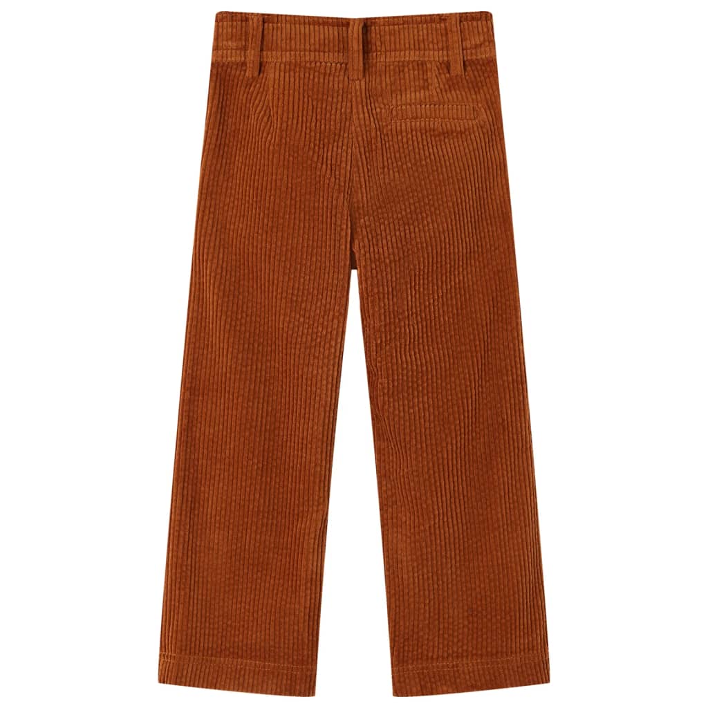 Vidaxl Kinderbroek 92 Rib Velvet Cognac colored