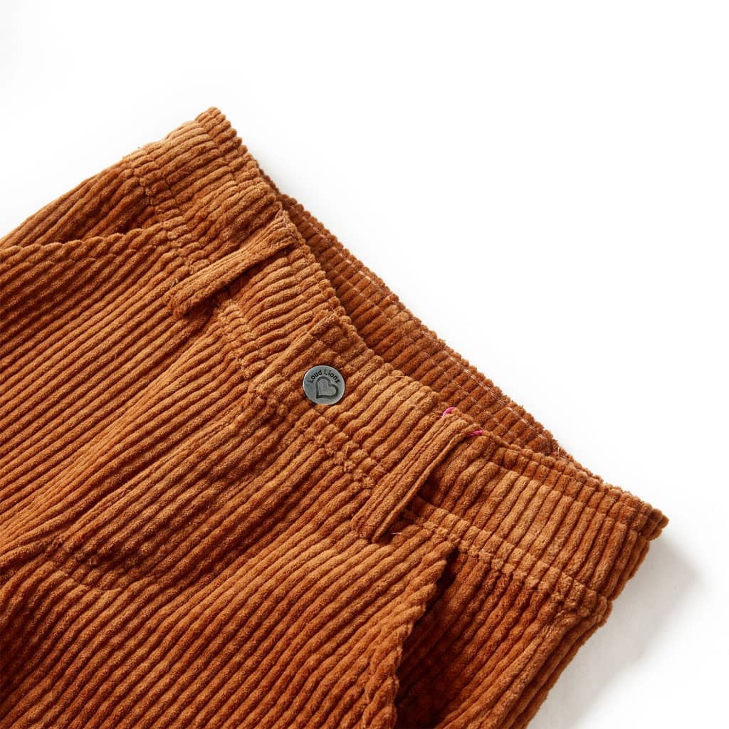 Vidaxl Kinderbroek 140 Rib Velvet Cognac colored