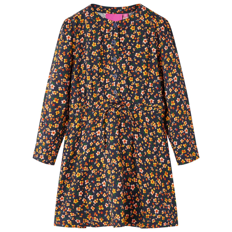 Vidaxl Robe pour enfants à manches longues 92 bleu marine