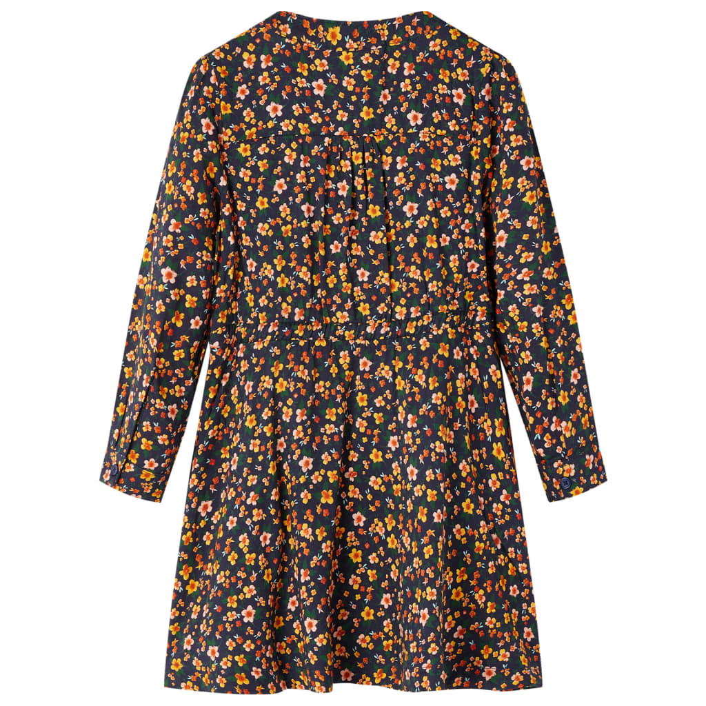 Vidaxl Robe pour enfants à manches longues 92 bleu marine