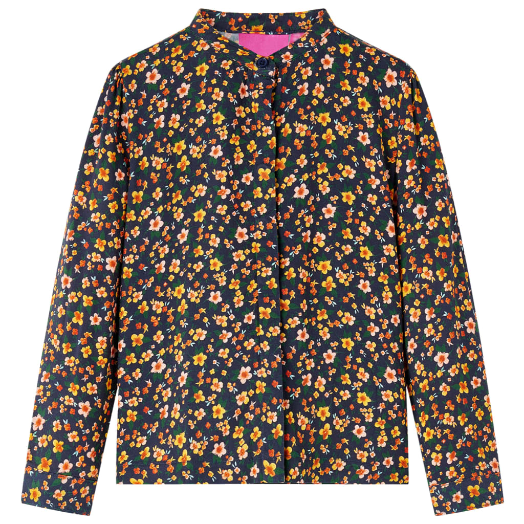 Vidaxl Child's Shirt avec collier 92 bleu marine