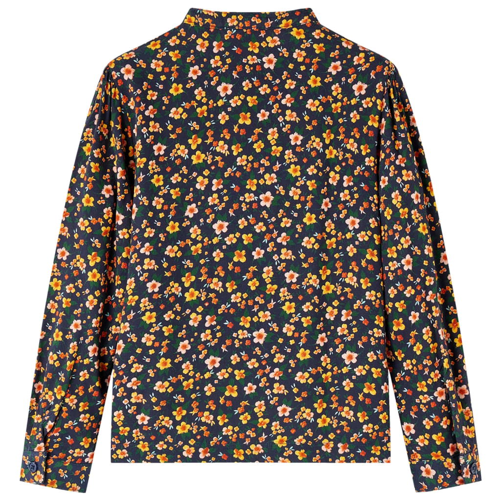 Vidaxl Child's Shirt avec collier de bande 104 bleu marine