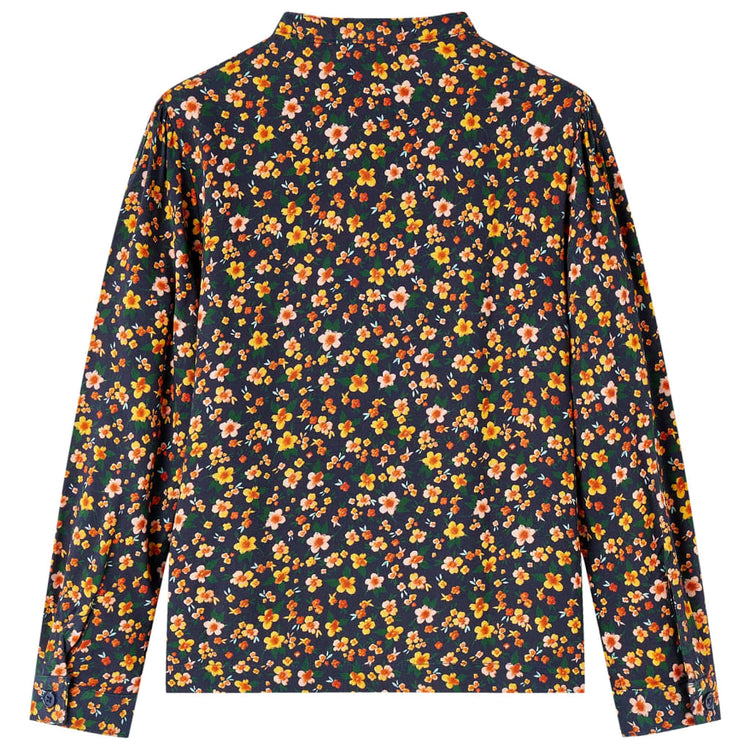 Vidaxl Child's Shirt avec collier de bande 104 bleu marine