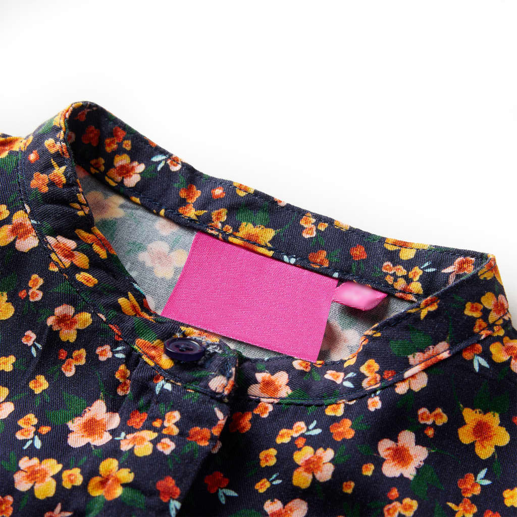 Vidaxl Child's Shirt avec collier de bande 104 bleu marine