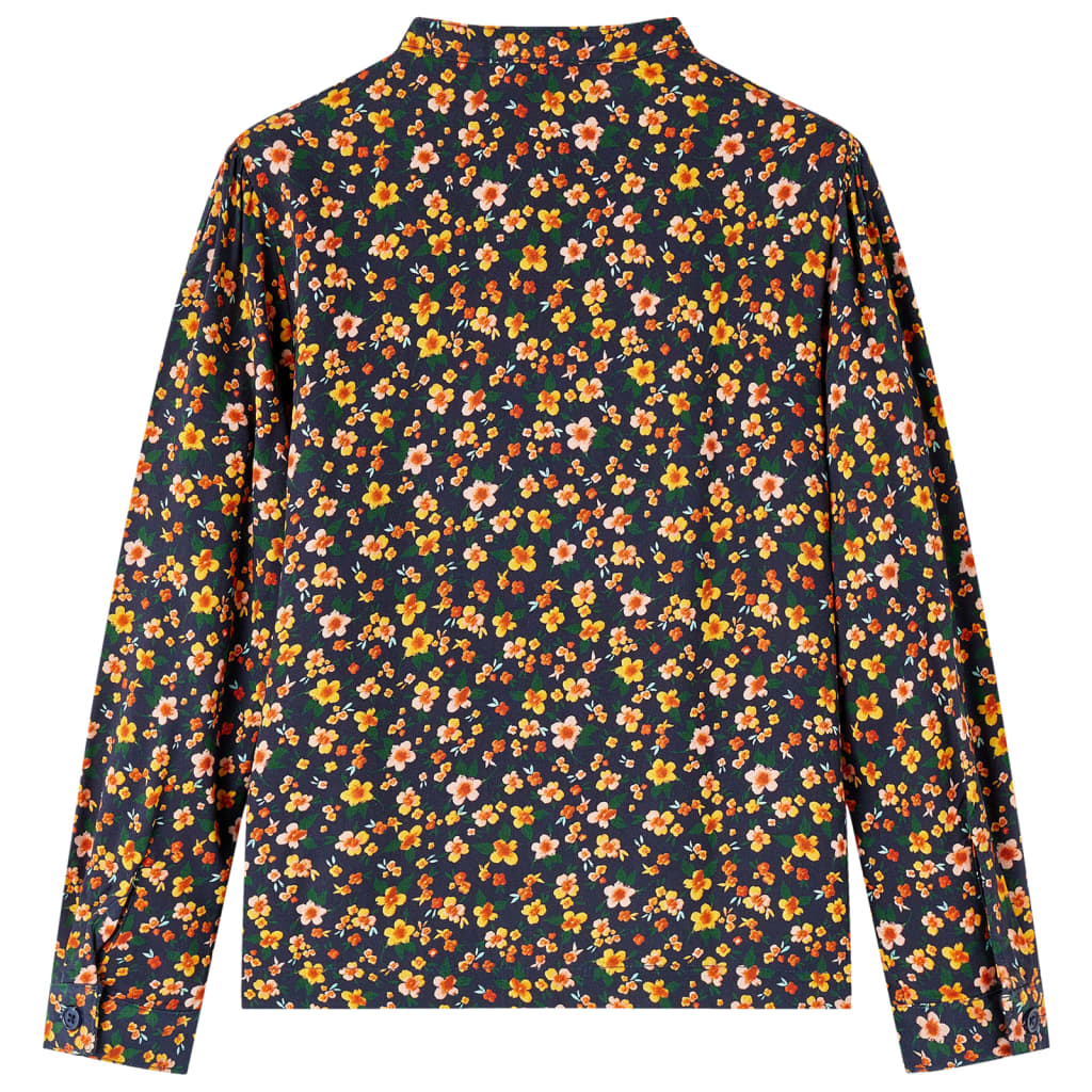 Vidaxl Child's Shirt avec collier Collar 116 Bleu marine