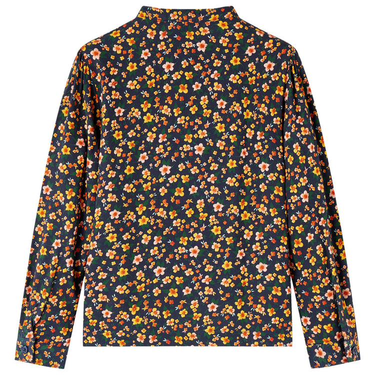 Vidaxl Child's Shirt avec collier Collar 116 Bleu marine