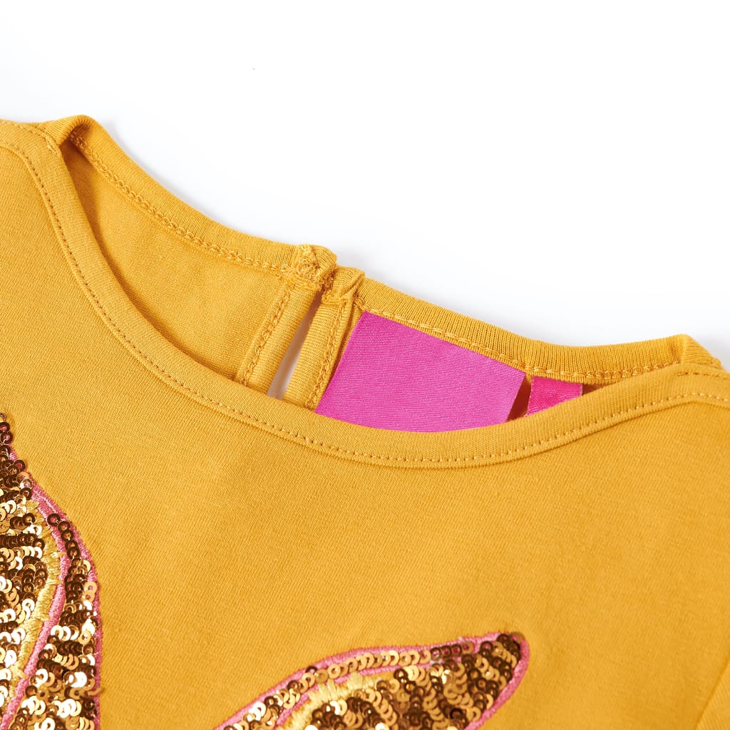 Vidaxl Children's Shirt avec manches longues 92 Ochère -colored