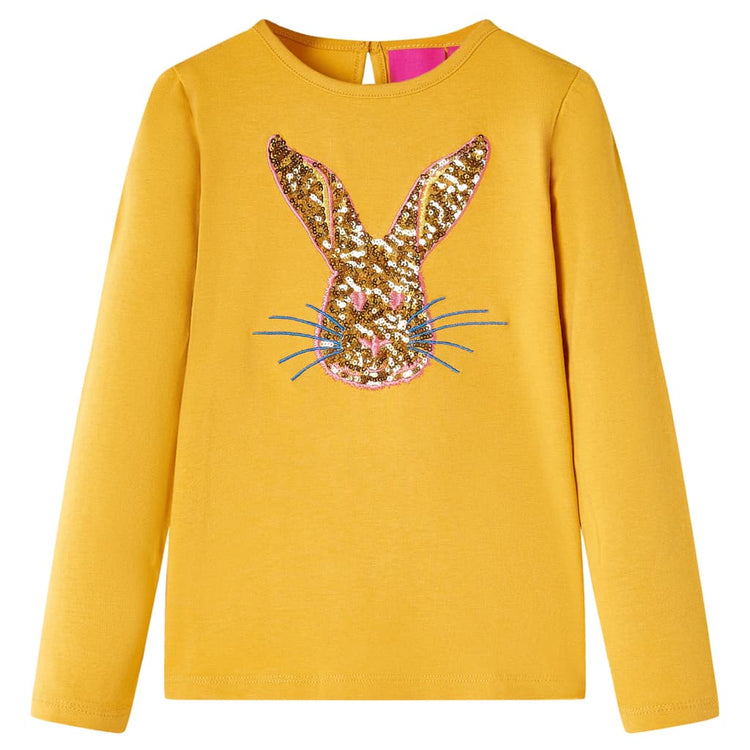 Vidaxl Children's Shirt avec manches longues 104 Ochère -colored