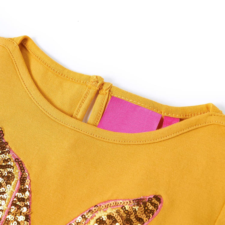 Vidaxl Children's Shirt avec manches longues 104 Ochère -colored