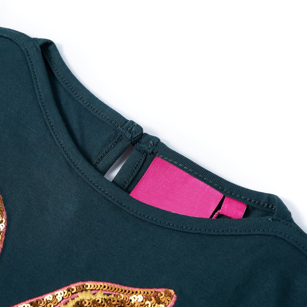 Vidaxl Child's Shirt à manches longues 140 vert foncé