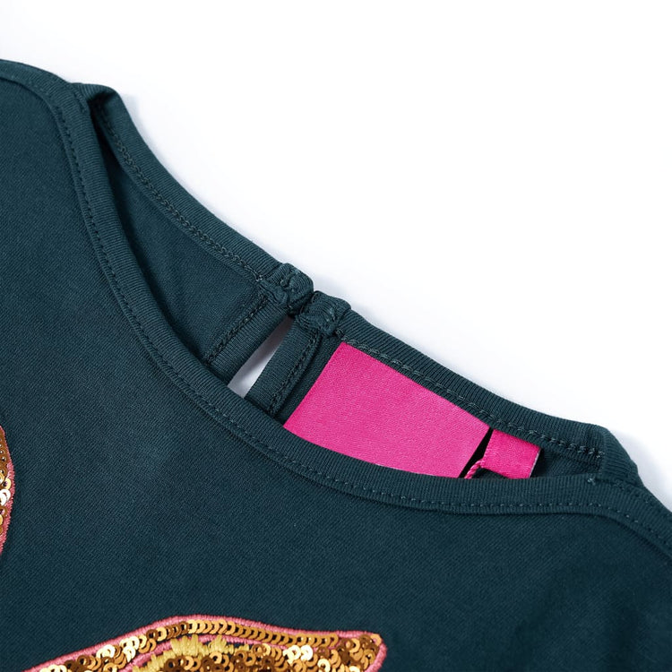 Vidaxl Child's Shirt à manches longues 140 vert foncé