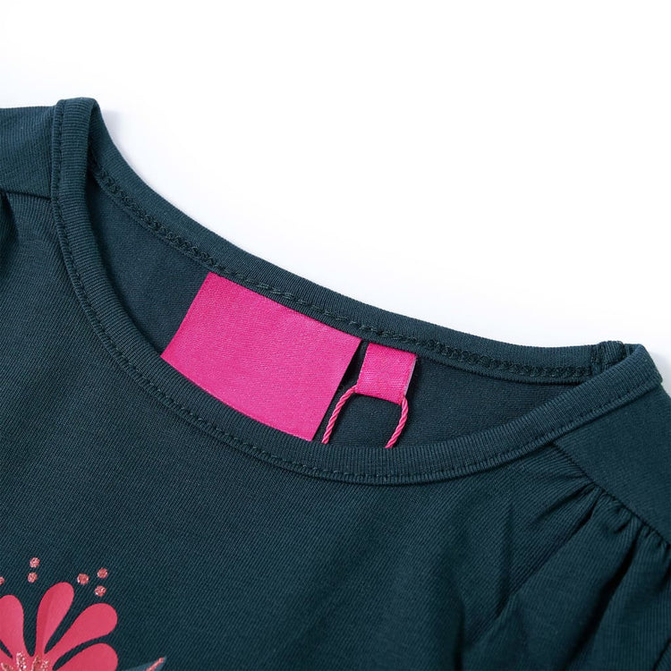 Vidaxl Child's Shirt à manches longues 140 vert foncé