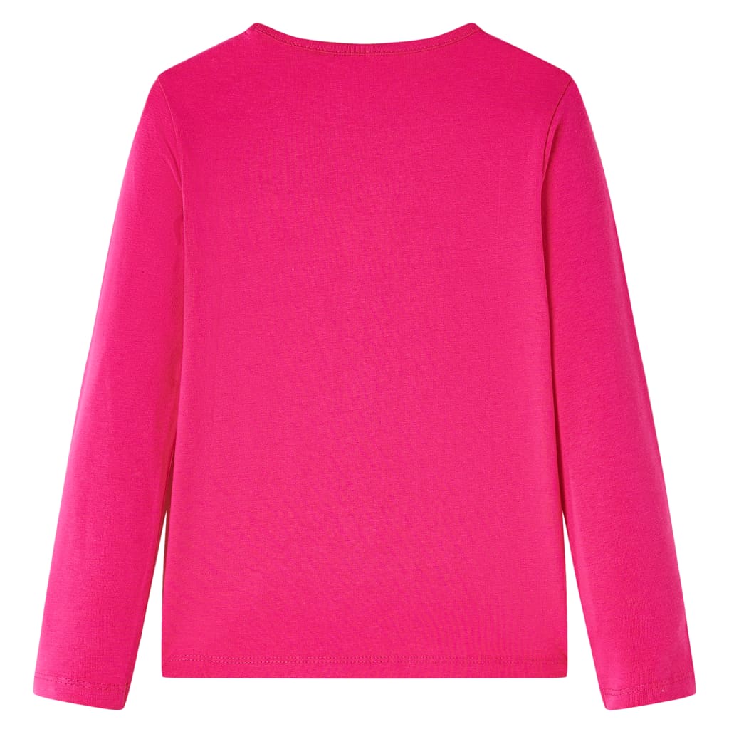 Vidaxl Child's Shirt à manches longues 116 rose vif