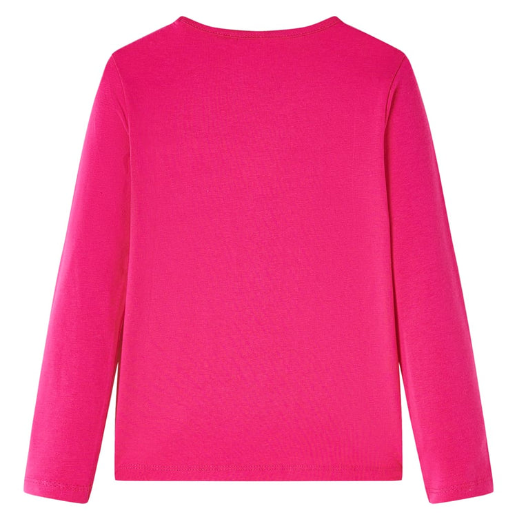 Vidaxl Child's Shirt à manches longues 116 rose vif
