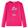 Vidaxl Child's Shirt à manches longues 128 rose vif