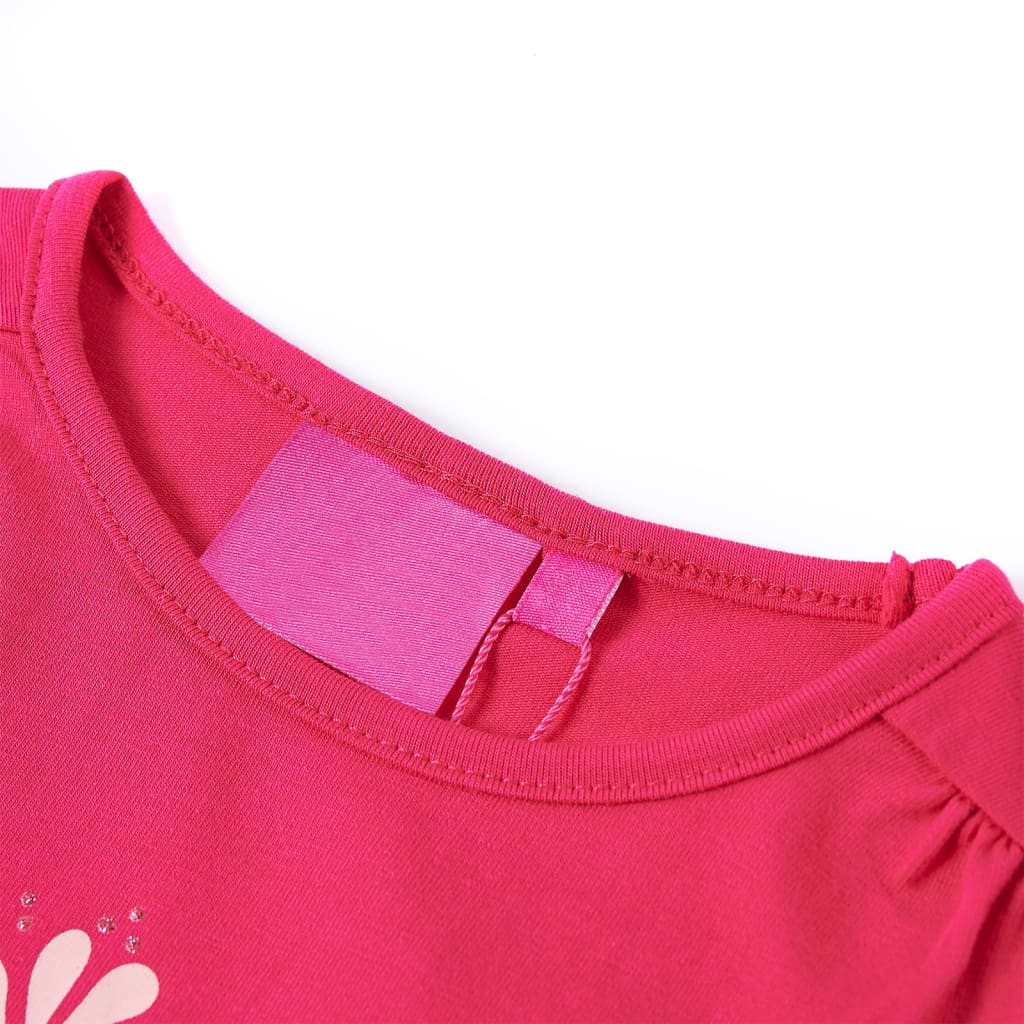 Vidaxl Child's Shirt à manches longues 140 rose vif