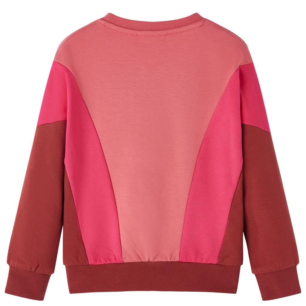Vidaxl Bloc de couleur de pull pour enfants 104 rose et henné brillant