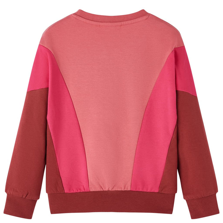 Vidaxl Bloc de couleur de pull pour enfants 140 rose et henné brillant