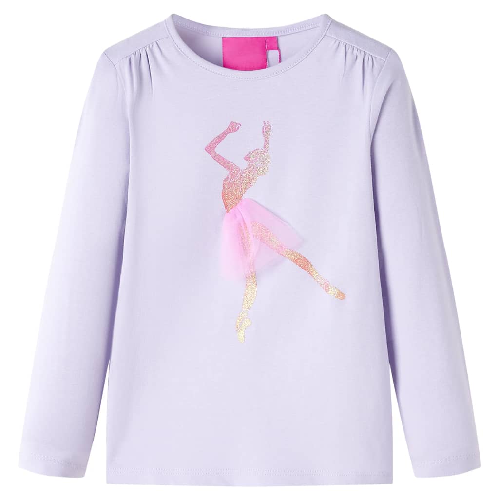 Vidaxl Child's Shirt à manches longues 104 lilas léger