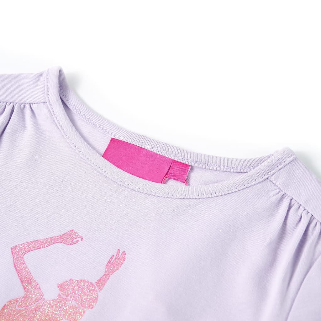 Vidaxl Child's Shirt à manches longues 104 lilas léger
