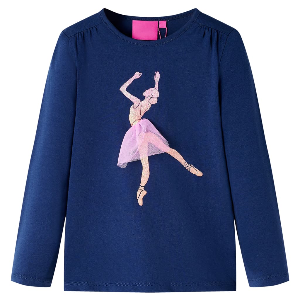 Vidaxl Child's Shirt à manches longues 92 bleu marine