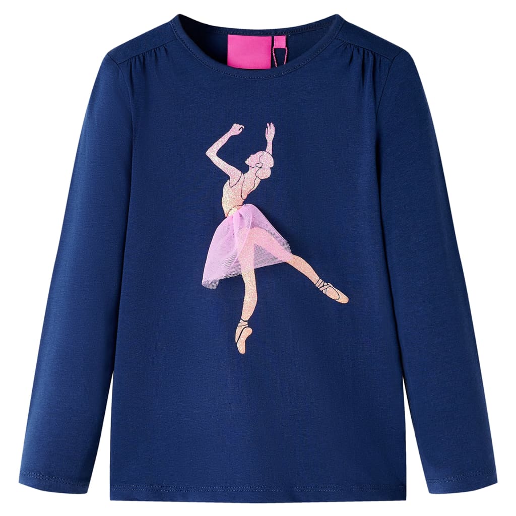 Vidaxl Child's Shirt à manches longues 104 bleu marine