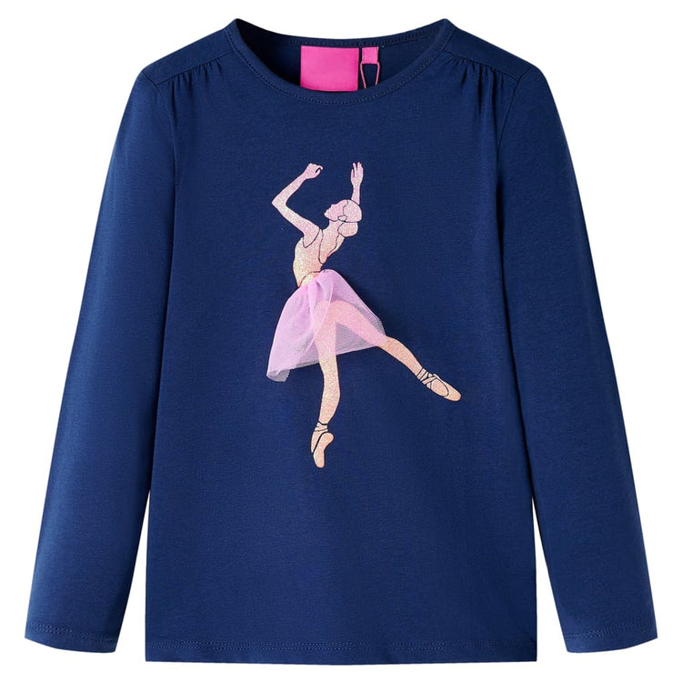 Vidaxl Child's Shirt à manches longues 104 bleu marine