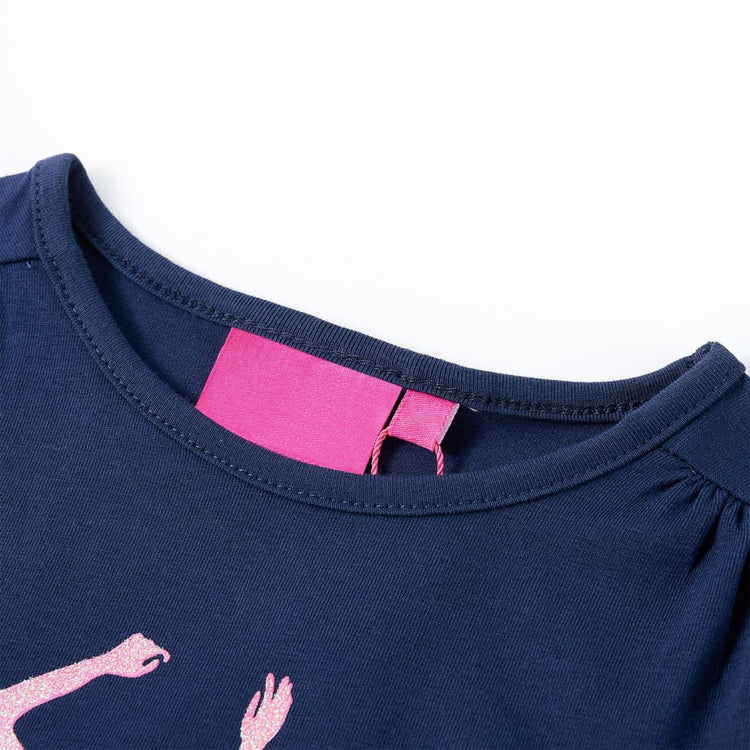 Vidaxl Child's Shirt à manches longues 128 bleu marine