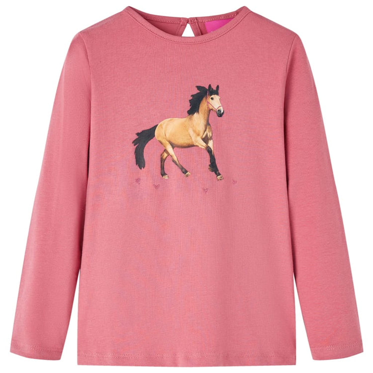 Vidaxl Child's Shirt à manches longues 92 Old Pink
