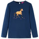 Vidaxl Child's Shirt à manches longues 92 bleu marine