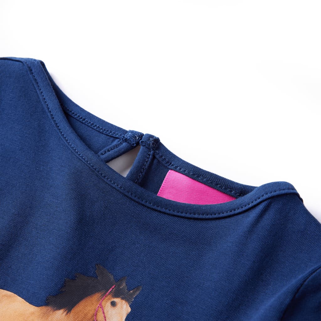 Vidaxl Child's Shirt à manches longues 92 bleu marine