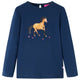 Vidaxl Child's Shirt à manches longues 104 bleu marine