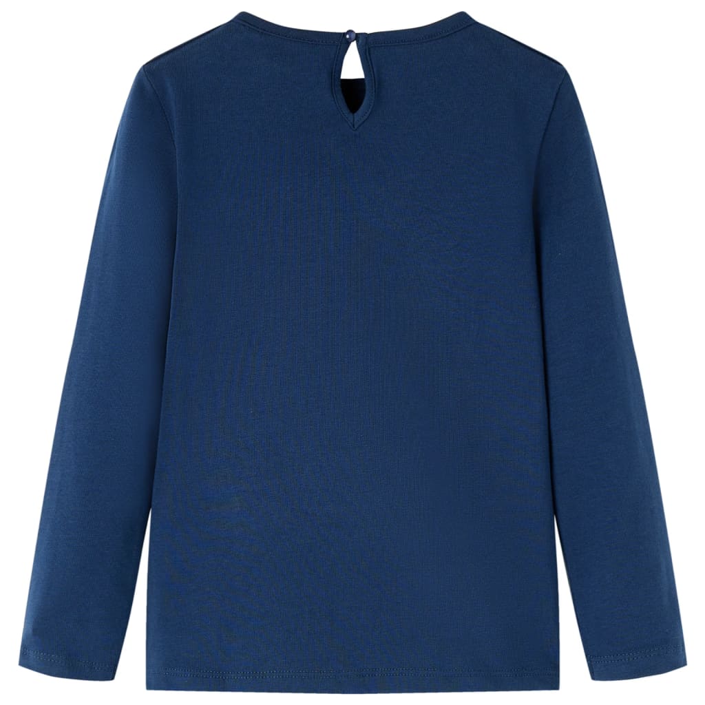Vidaxl Child's Shirt à manches longues 128 bleu marine