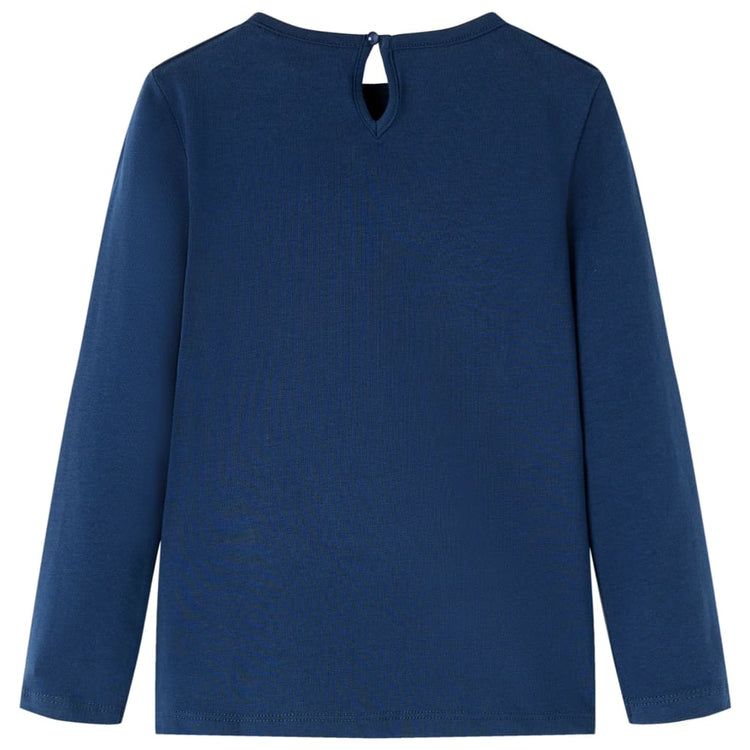 Vidaxl Child's Shirt à manches longues 128 bleu marine