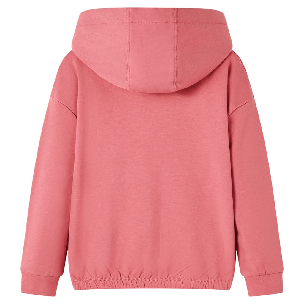 Pull pour enfants vidaxl avec capuche 104 vieux rose