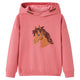 Pull pour enfants vidaxl avec capuche 128 vieux rose