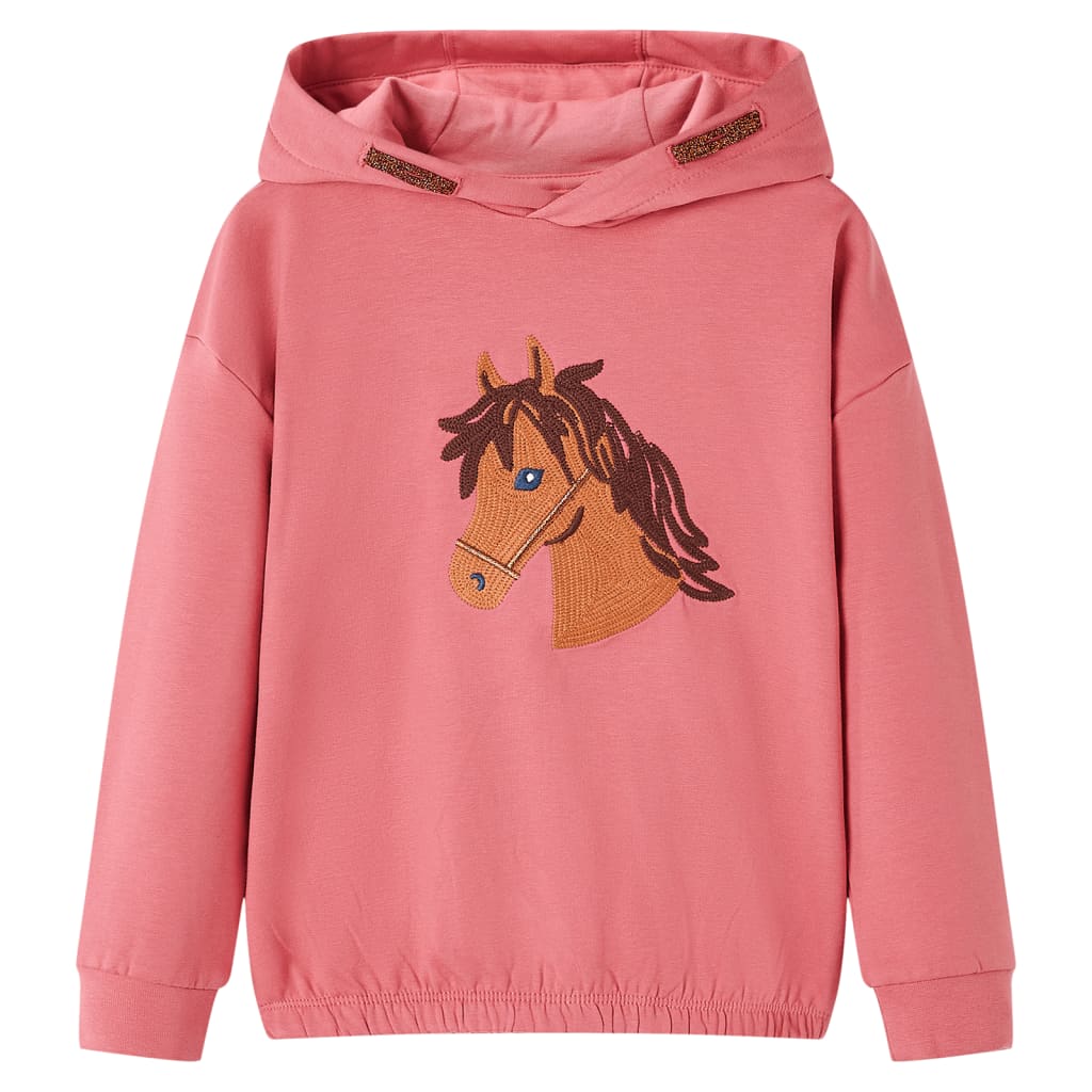 Pull pour enfants vidaxl avec capuche 140 vieux rose