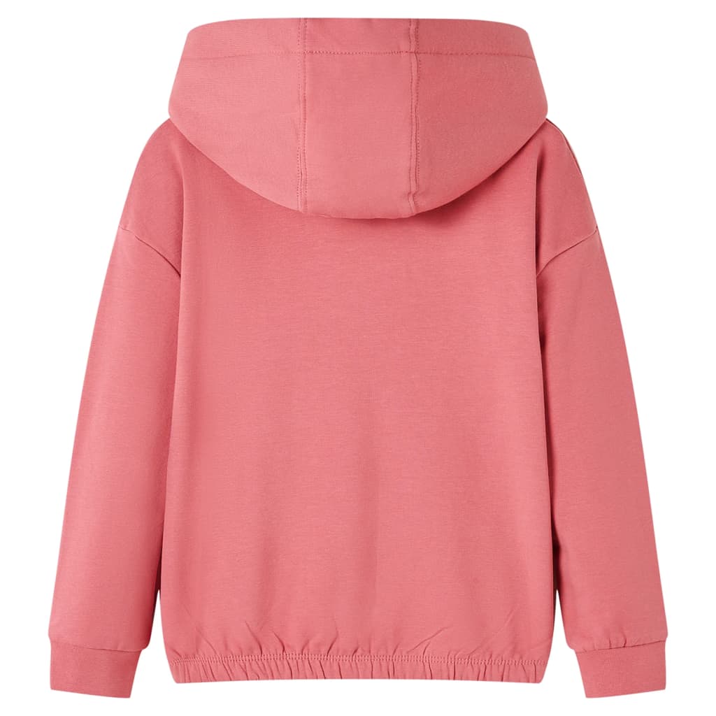 Pull pour enfants vidaxl avec capuche 140 vieux rose