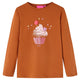 Vidaxl Children's Shirt à manches longues 116 cognac colorée