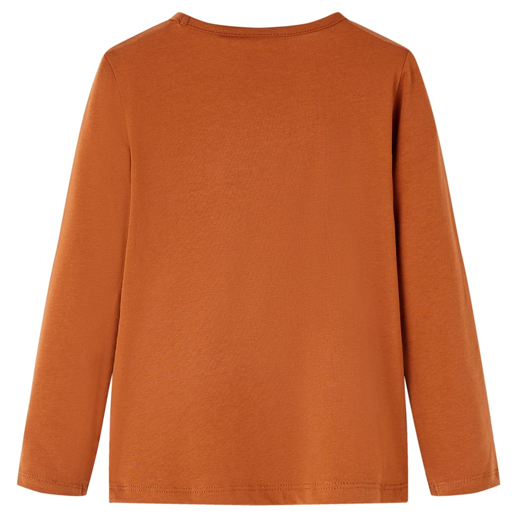 Vidaxl Child's Shirt à manches longues 128 colored cognac