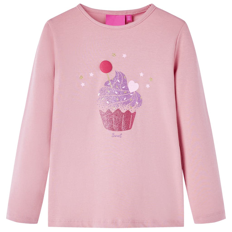 Vidaxl Child's Shirt à manches longues 92 rose clair