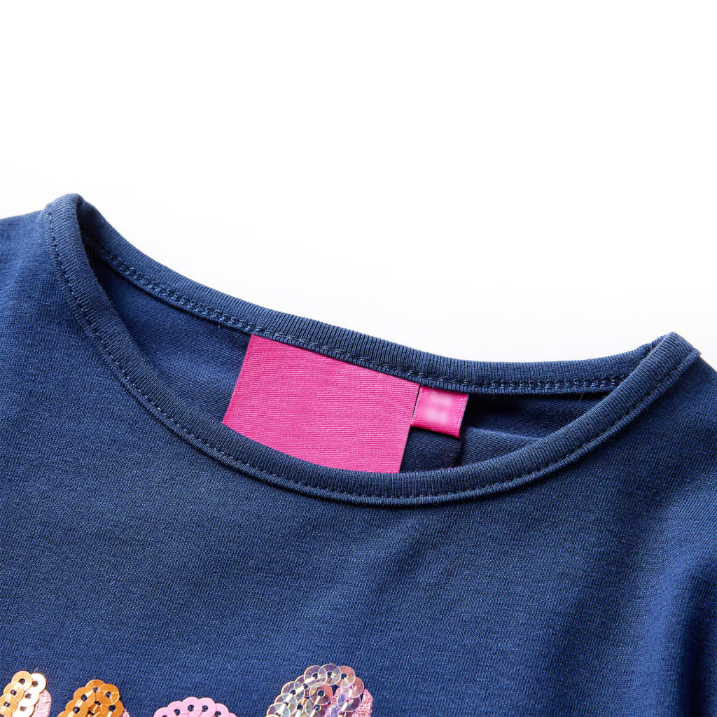 Vidaxl Child's Shirt à manches longues 92 bleu marine