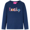 Vidaxl Child's Shirt à manches longues 128 bleu marine
