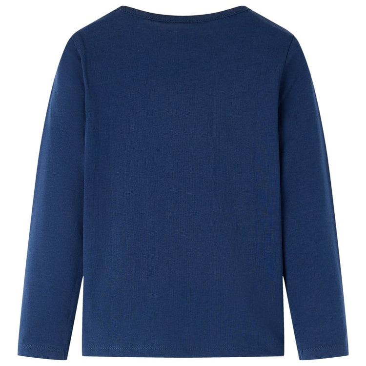 Vidaxl Child's Shirt à manches longues 128 bleu marine