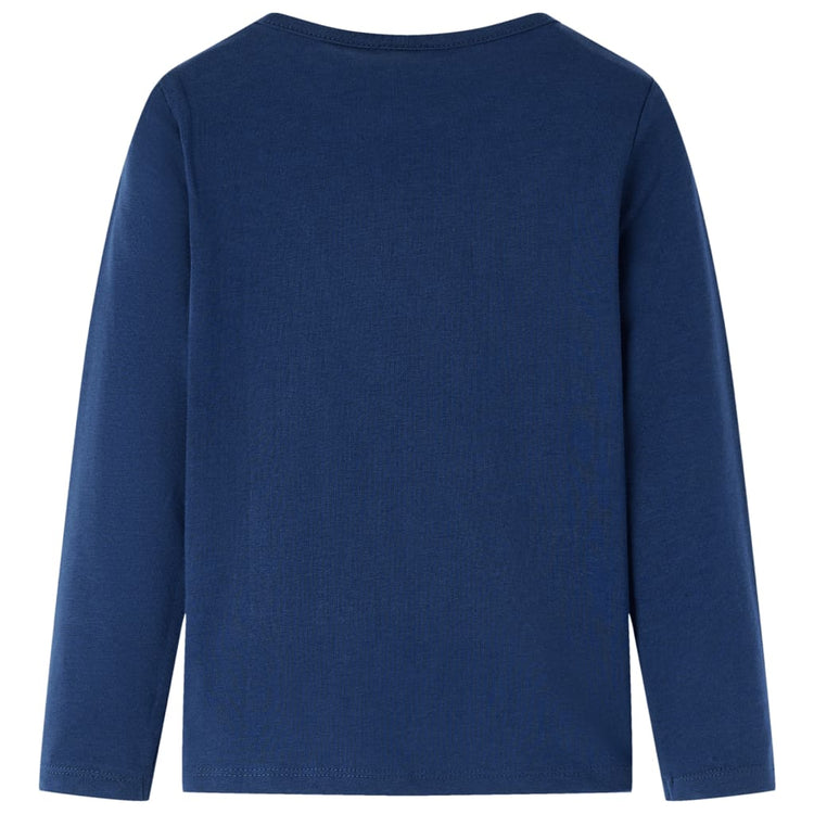 Vidaxl Child's Shirt à manches longues 140 bleu marine
