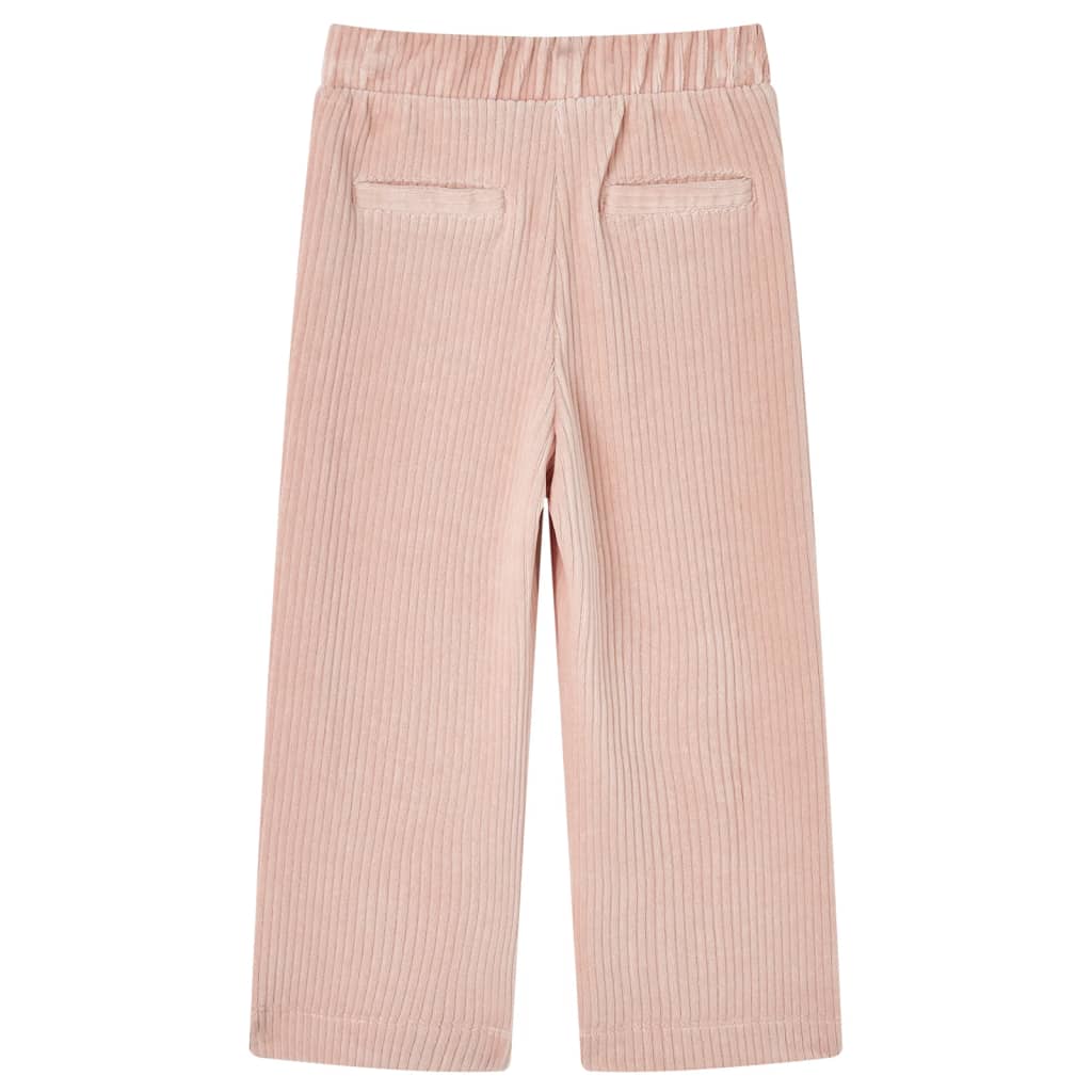 Vidaxl kinderbroek 92 côte en velours rose clair