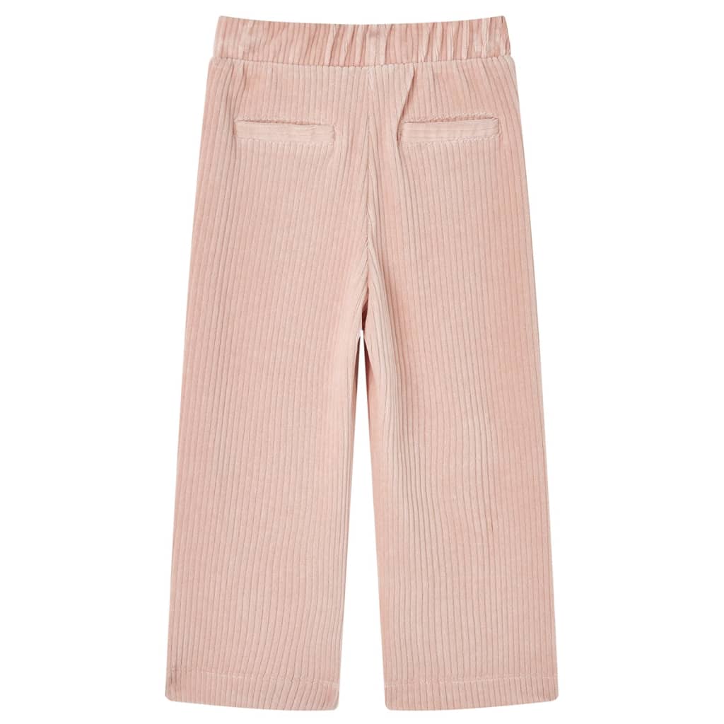 Vidaxl Kinderbroek 128 Rib Velvet rose clair