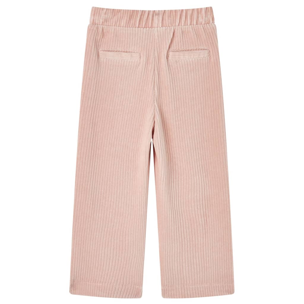 Vidaxl Kinderbroek 140 Rib Velvet Rose clair