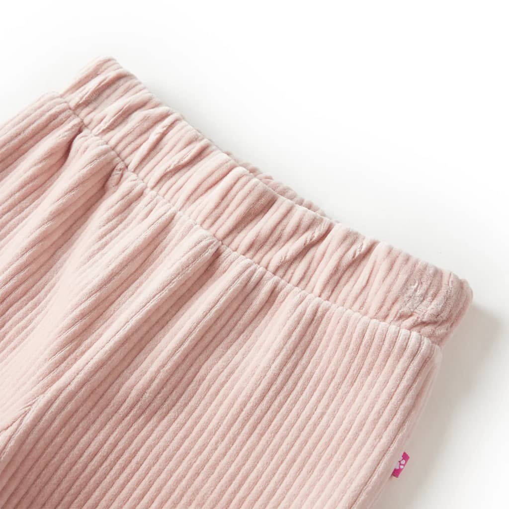 Vidaxl Kinderbroek 140 Rib Velvet Rose clair