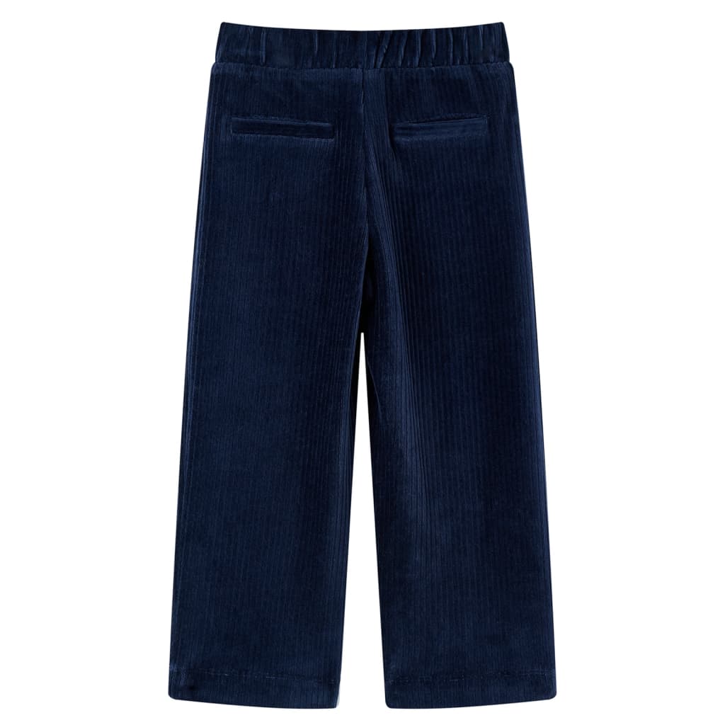 Vidaxl Kinderbroek 92 Rib Velvet Navy Blue